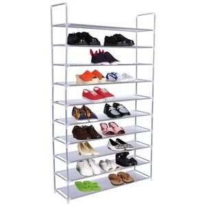 Shoe Rack Tower 50 Pair 10 Tier